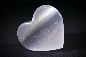 Selenite Heart, from Morocco (REF:SH6)