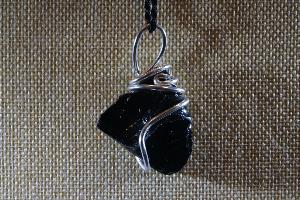 Obsidian Hand Wired Pendant (REF:OBSHP3)