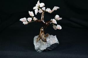 Rose Quartz Crystal Tree, on Amethyst Base (REF:CTREE-R5)