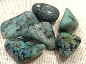 Turquoise - African - 3 to 4cm, Weight 11g  to 17g  'A' Tumbled Stone. (Selected)