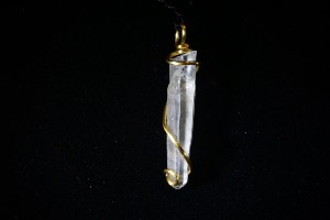 Quartz Point, Hand Wired Pendant (No.745)