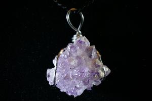Amethyst Cluster Hand Wired Pendant (REF:ACP10)