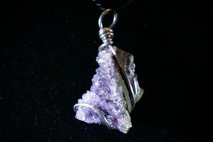 Amethyst Cluster Hand Wired Pendant (REF:ACP12)