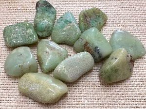 Chrysoprase - 3g to 5g (Pale Lime) Tumbled Stone (Selected)