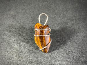 Tiger Eye Hand Wired Pendant (REF:HWTE5)