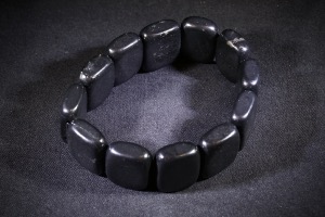 Shungite Flat Bead Bracelet (No.854)