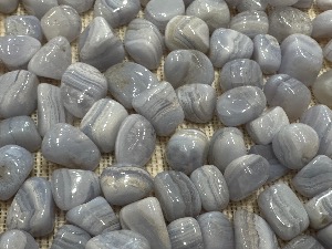 Agate - Blue Lace - 'A' Grade 1.5g to 3g Tumbled Stone (Selected)