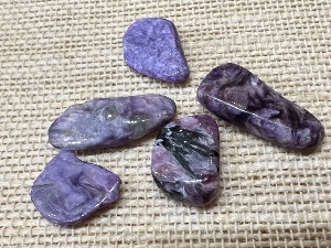 Charoite  - A  Grade - Up to 2g Tumbled Stone (Selected)