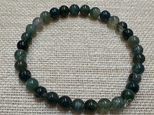 Agate - Moss - Elasticated 20cm Bracelet (SHMB2688) 