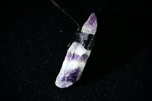 Chevron Amethyst Hand Tied Pendant (No.63)