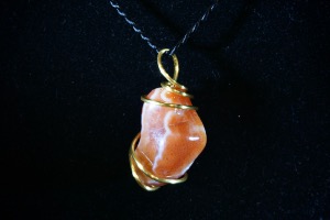 Carnelian Hand Wired Pendant (No.755)