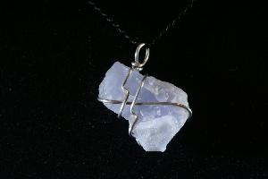 Blue Lace Agate Hand Wired Pendant (No.89)