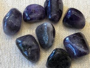 Amethyst - Brazilian - 14g to 20g Dark Tumbled Stone (Selected)