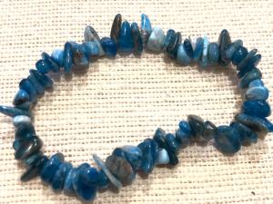 Apatite - Blue - Gemstone Chip Bead Bracelet (Selected)