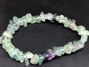 Fluorite -  Gemstone chip bead bracelet (Selected)