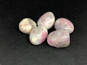 Tourmaline - Pink (Rubellite) -  in Quartz- 2cm Tumbled Stone (Selected)