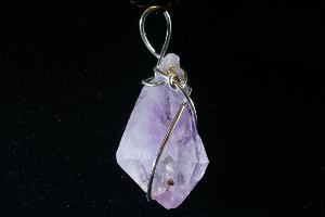 Amethyst Hand Wired Pendant (No.114)