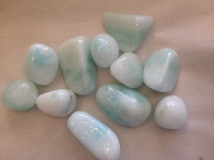 Aragonite - Blue - 1.5cm Tumbled Stone (Selected)