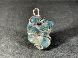 Dianite (Blue Jade) Hand Wired Pendant (REF:DIABLJD1)