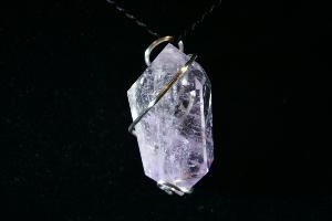 Polished Amethyst Point Hand Wired Pendant (REF:HWPA2)