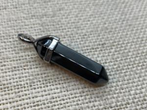 Hematite - Crafted Point Pendant - Silver Plated (Selected)