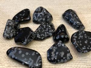Obsidian - Snowflake - up to 5g Tumbled Stone (selected)