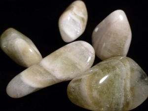 Prasiolite with Amethyst (Amegreen) Tumble Stone