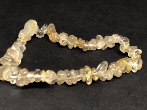 Rutilated Quartz - Gemstone chip bead bracelet (Selected)