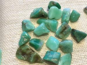 Chrysoprase - 1 to 2cm Dark Tumbled Stone