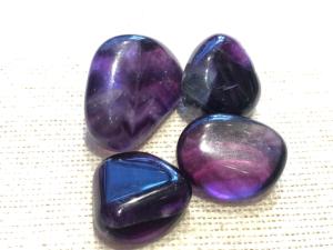 Fluorite - ’AA’Purple - 1.5cm Tumbled Stone  (Selected)