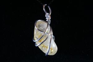 Hand Wired Rutile Quartz Pendant (REF:HWRQ40)