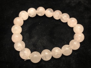 Rose Quartz - 10mm Beads Elasticated Bracelet (ref 121102)