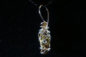 Polished Natural Citrine Hand Wired Pendant (No.115)