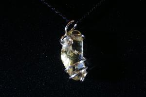 Polished Natural Citrine Hand Wired Pendant (REF:HWNCP10)