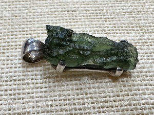 Moldavite - Sterling Silver Pendant - Czech Republic(ref.MoldPen2312)