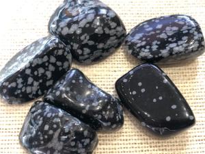 Obsidian - Snowflake - 2 to 3 cm 10g to 15g Tumbled Stone (Selected)