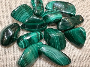 Malachite - 12g to 17g Tumbled Stone (Selected)