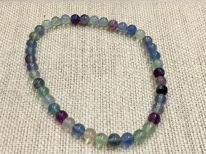 Ankle Bracelet - Rainbow Fluorite, 26cm Elasticated Bracelet (Ref SHMB2270)