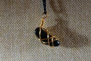 Obsidian Hand Wired Pendant (REF:OBSHP1)