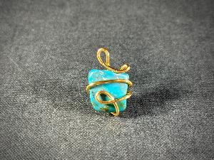 Turquoise Hand Wired Pendant (No.39)  