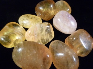 Fluorite - Yellow Fluorite Tumbled Stone