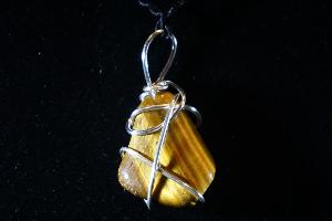 Tiger Eye Hand Wired Pendant (REF:HWTE2)