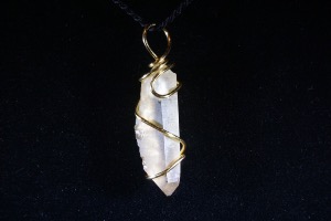 Natural Citrine Hand Wired Pendant (No.400)