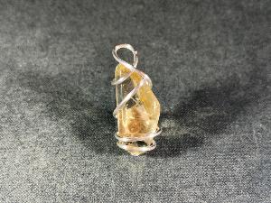 Polished Natural Citrine Hand Wired Pendant (REF:HWNCP10)
