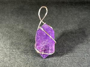 Polished Amethyst Point Hand Wired Pendant (REF:HWPA5)
