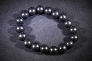 Shungite Large Beads Bracelet (No.852)