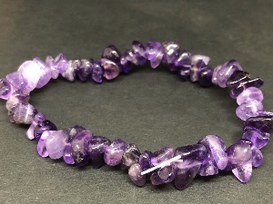 Amethyst - Gemstone chip bead bracelet (Selected)