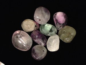 Drilled - Fluorite - Tumbled stone (Selected)