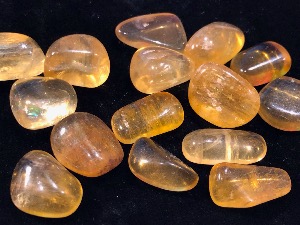 Fluorite -  Golden Yellow - 1 to 2cm Tumbled Stone