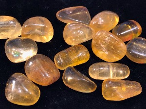 Fluorite -  Golden Yellow - 1 to 2cm Tumbled Stone (Selected)